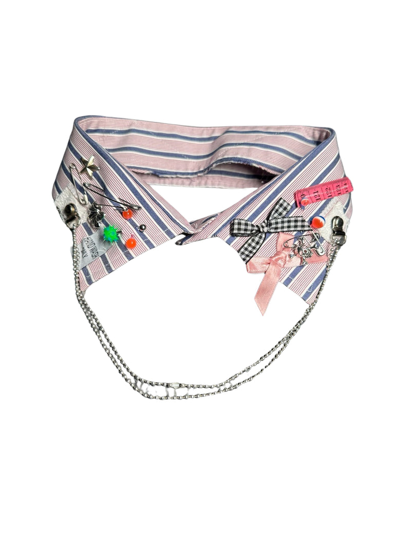 pink stripe collar
