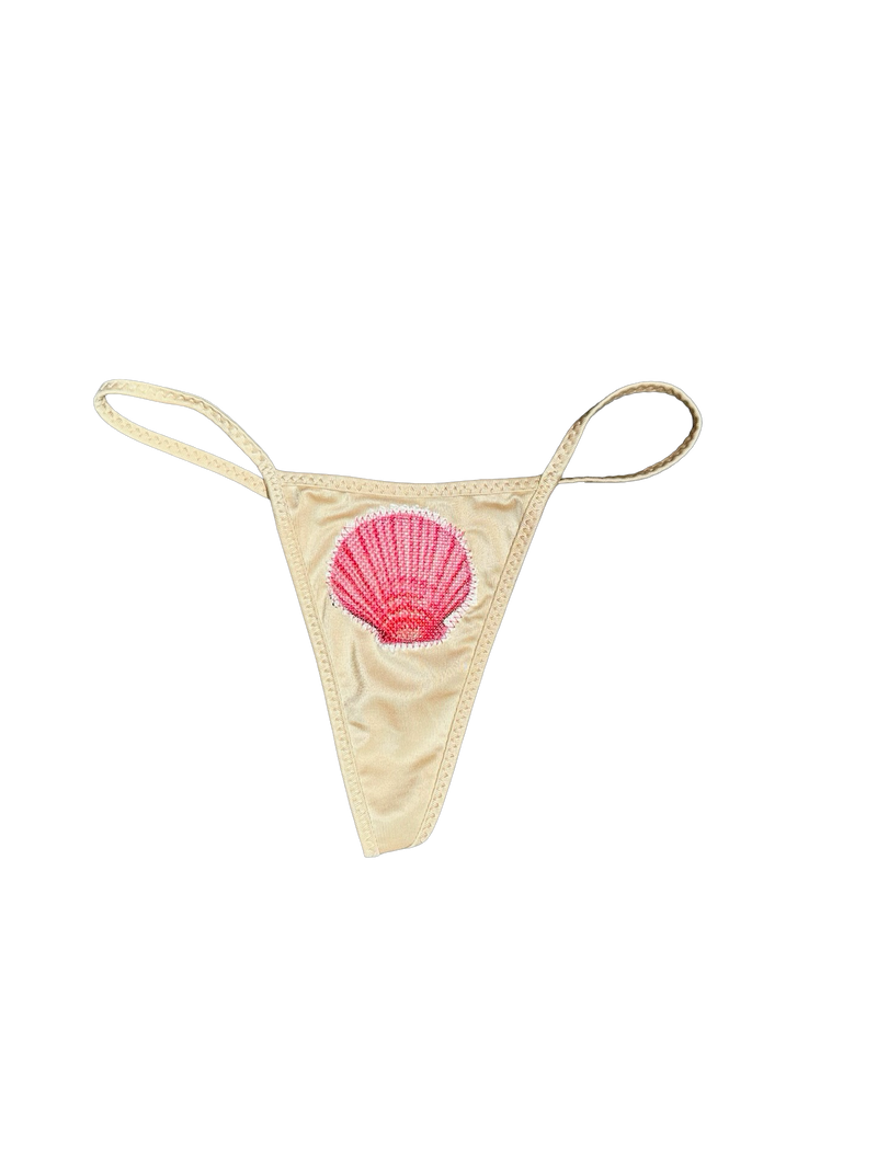 2 pair seashell thongs