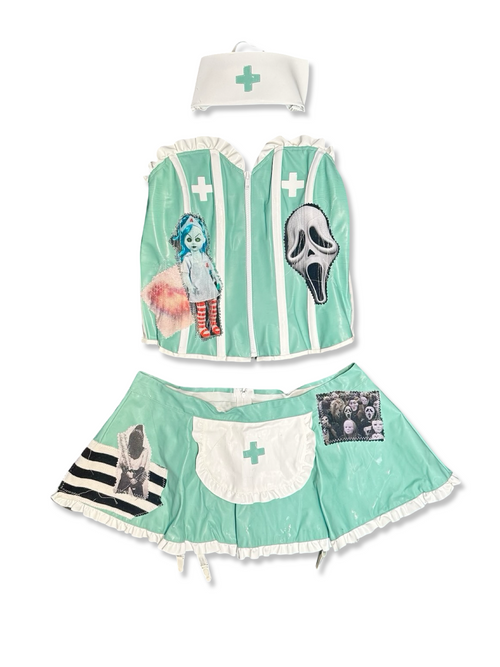 vintage latex nurse costume