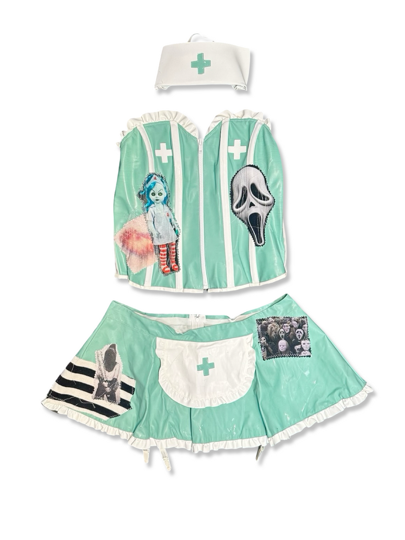 vintage latex nurse costume