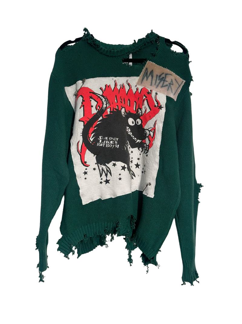 green rat boys sweater