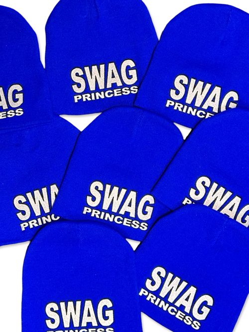 blue swag princess beanie