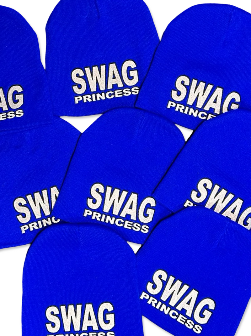 blue swag princess beanie