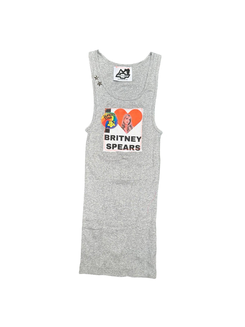 Britney Spears super star grey tank