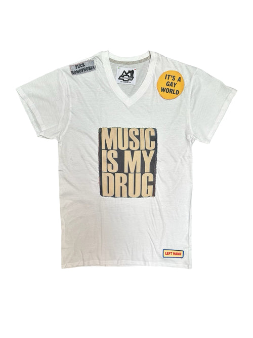 music is my drug vneck