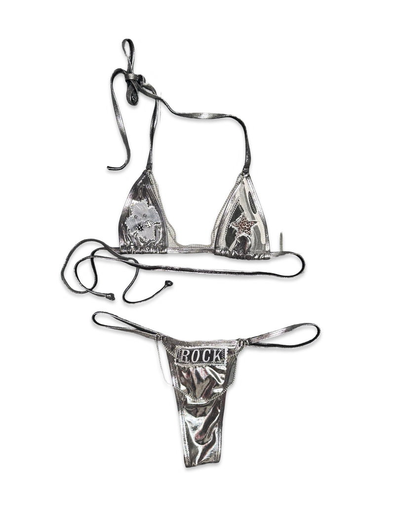 metal rocker thong bikini