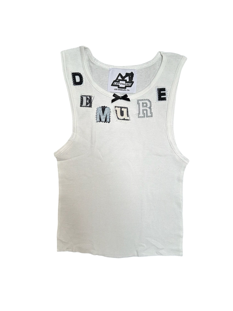 demure bow tank