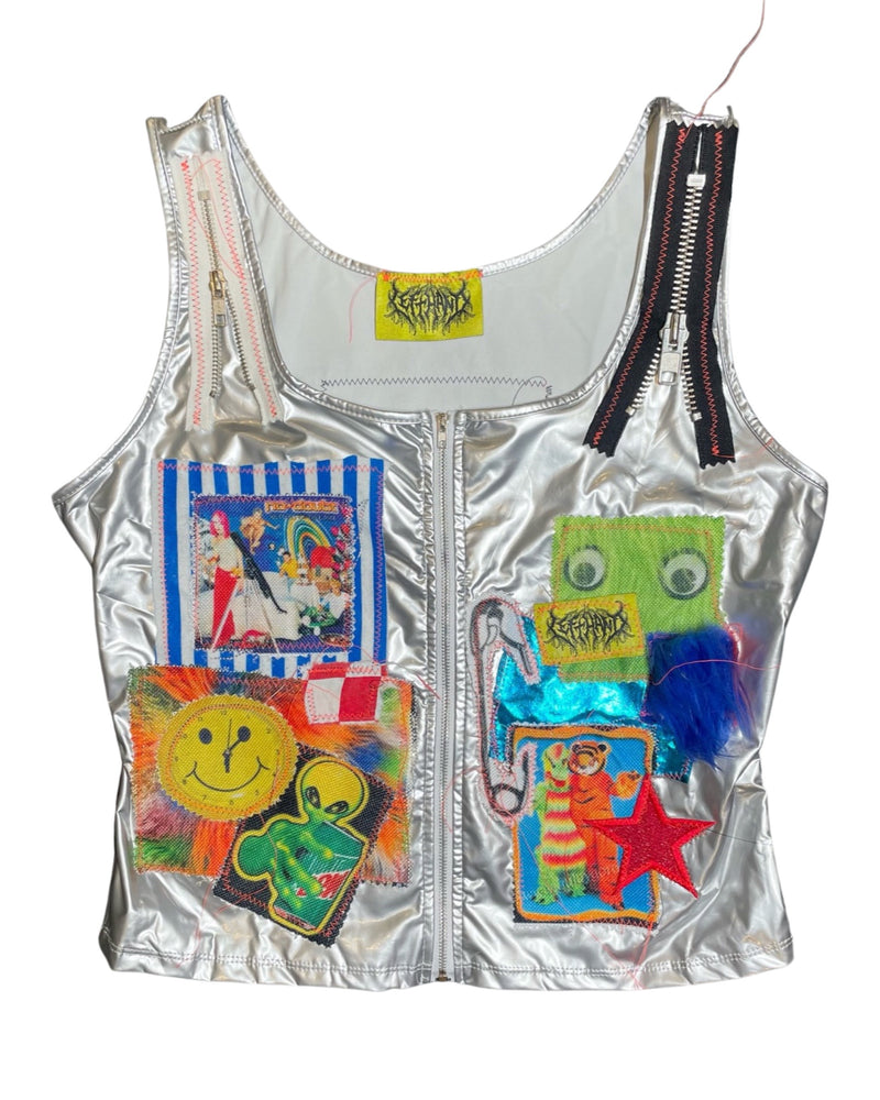 girl of the 21st century silver corset