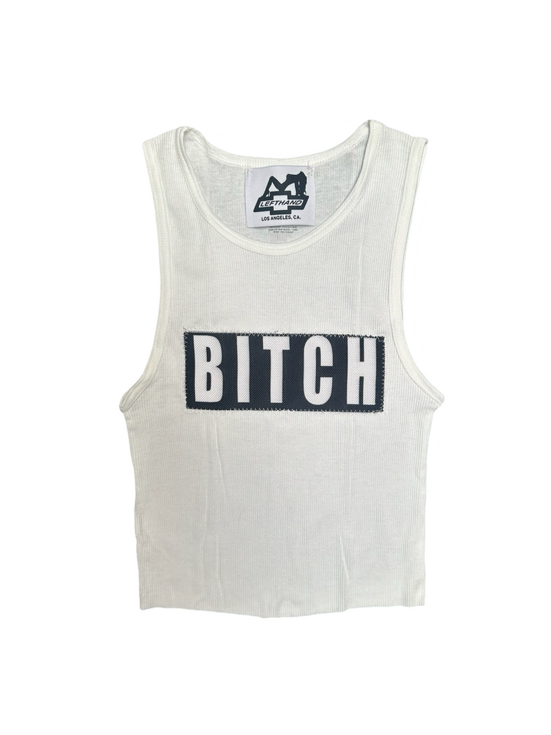 Biotch ripped tank