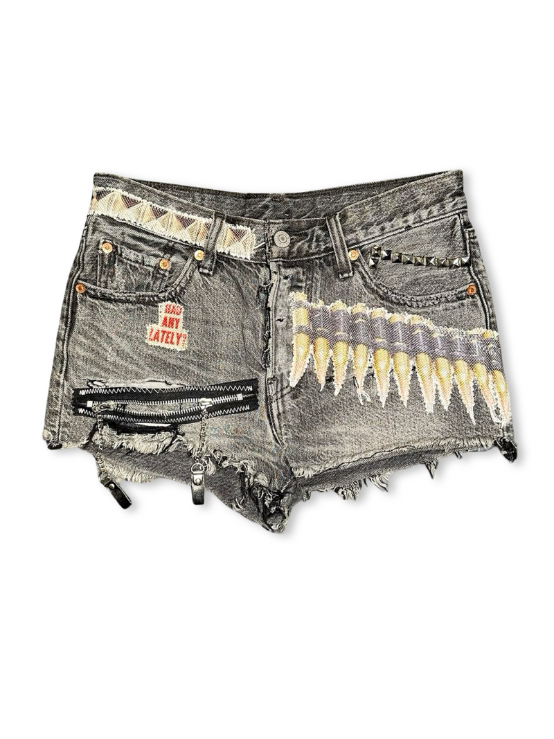 bullet denim booty shorts