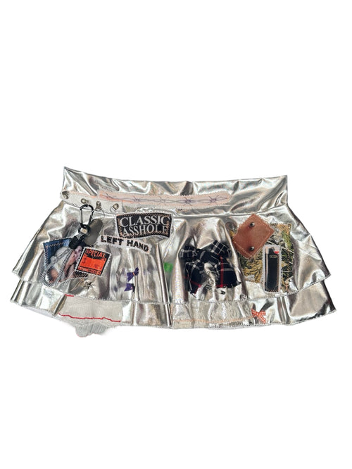 classic special silver mini skirt