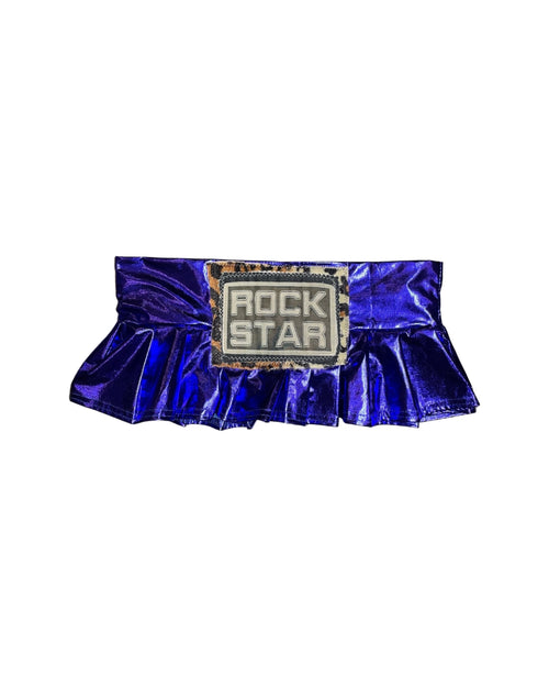 rockstar popstar purple blue mini skirt