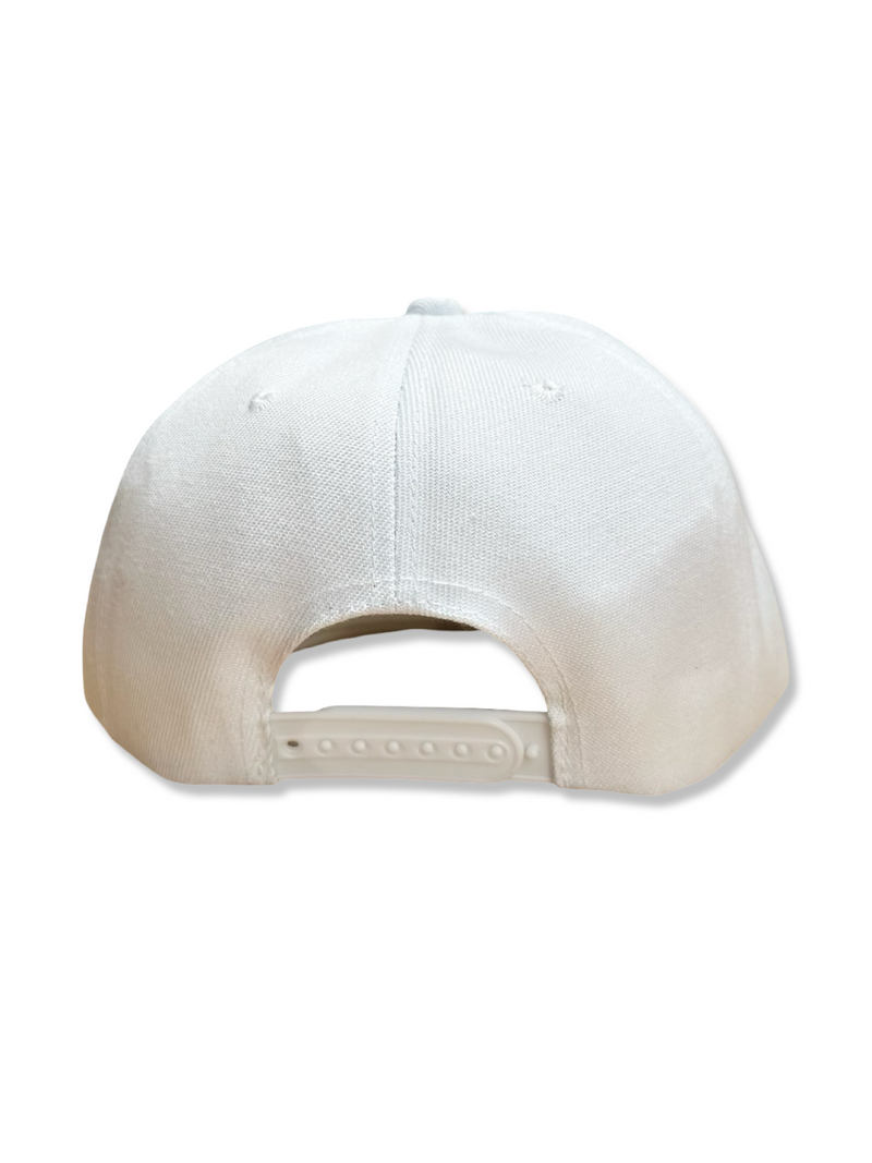 white flat brim swag hat
