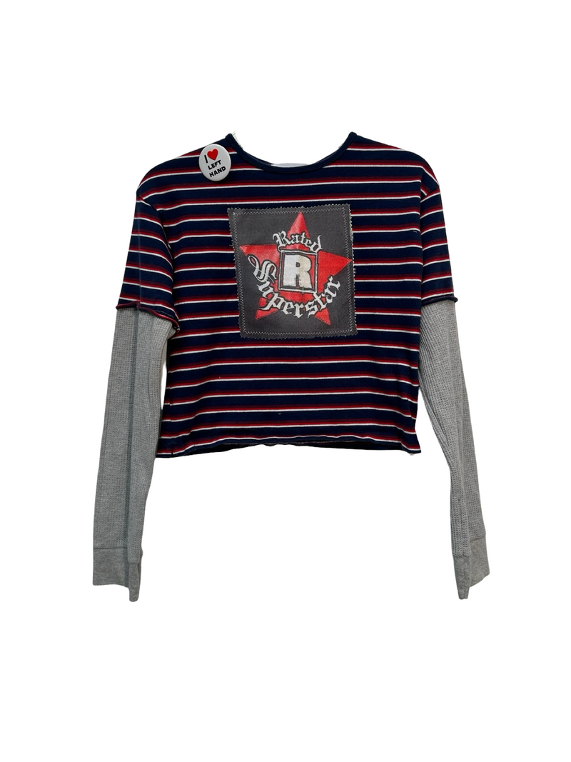 Rated R striped baby tee