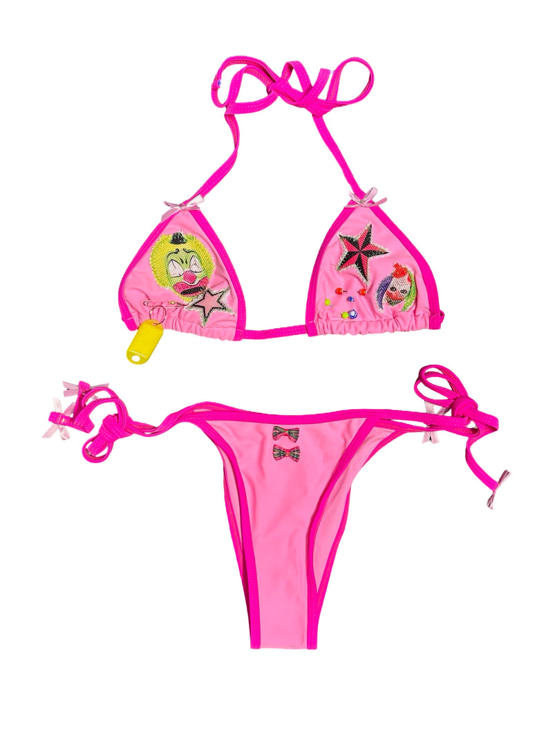 pink clown town bikini