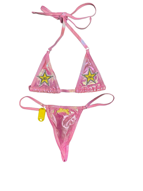 pink rockstar micro thong bikini