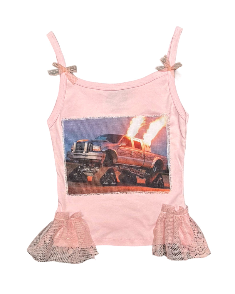 pink MONSTER TRUCK tank