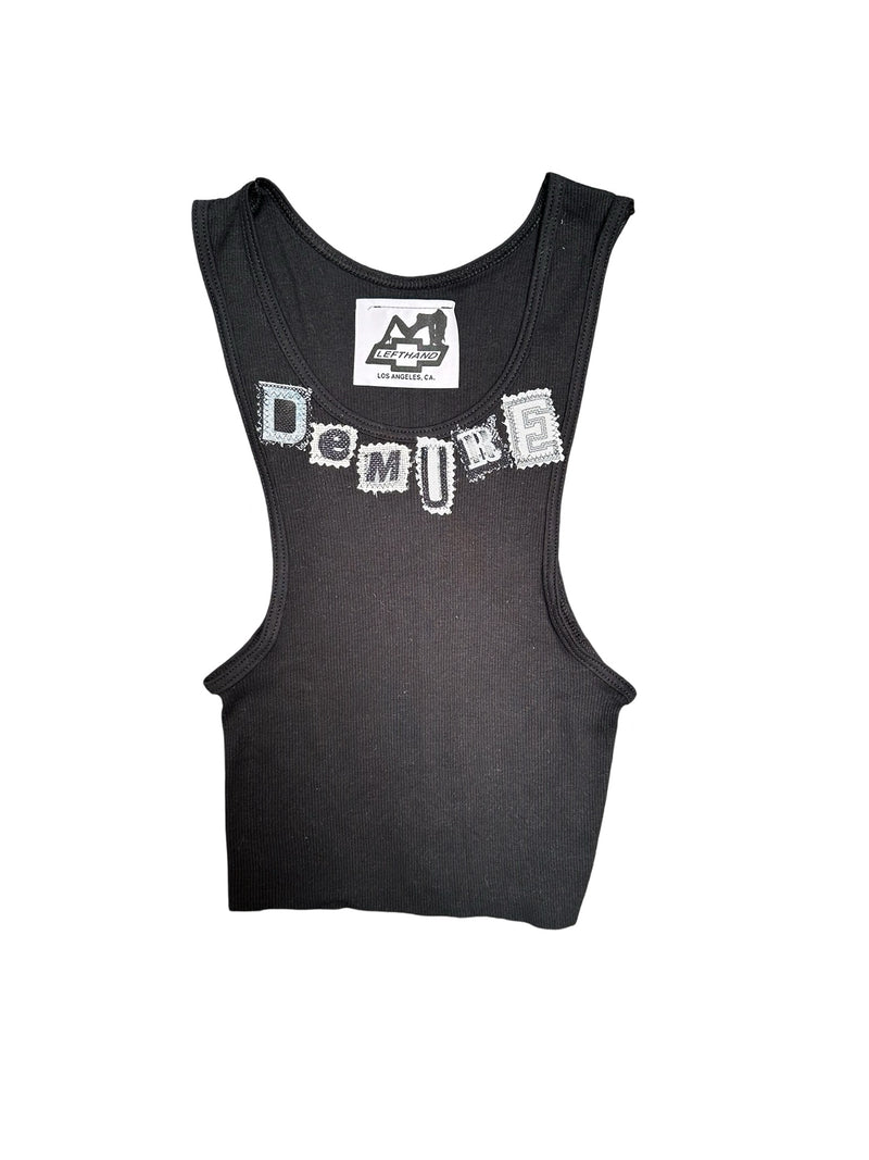 black demure tank