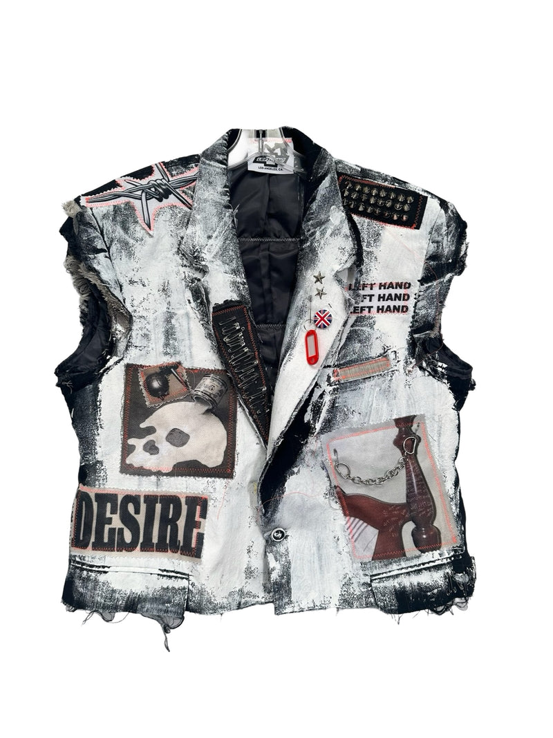 desire painted blazer vest