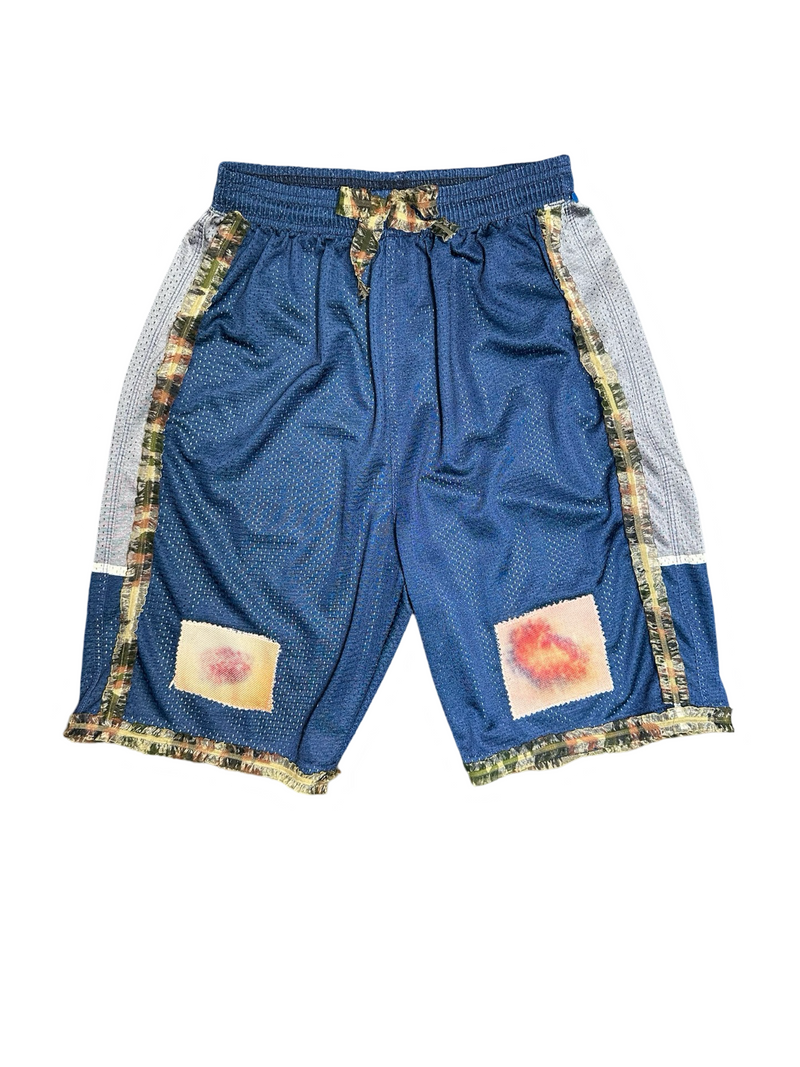 camo bruised bball shorts