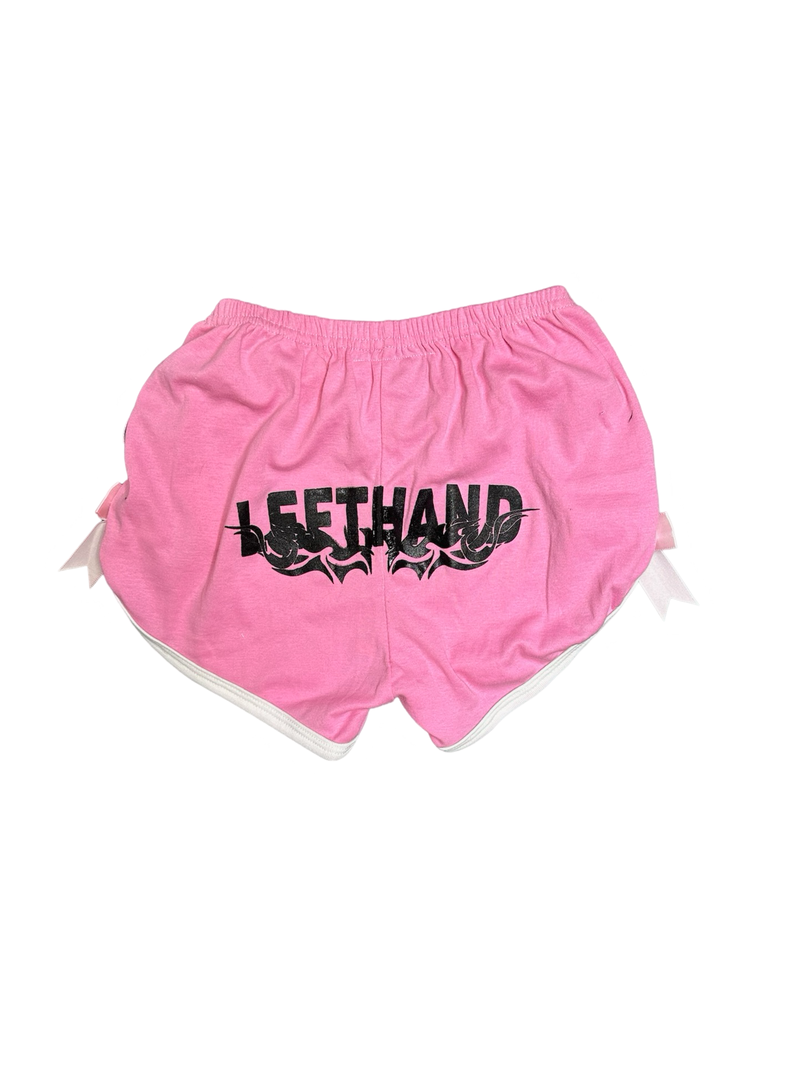 pink bow sports shorts