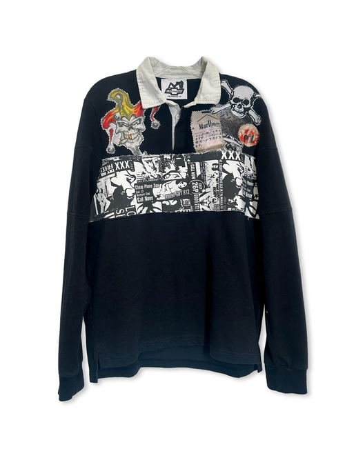 xxx call now long sleeve polo