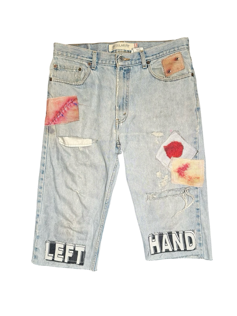 bloody and bruised denim