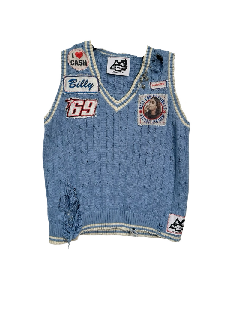 blue billy sweater vest