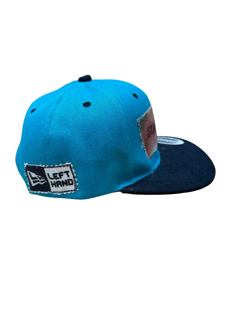 stay brutal teal flat brim