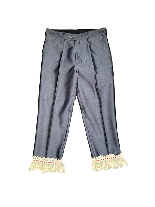 cropped ruffle trousers