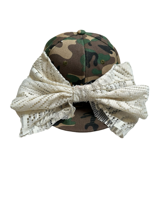 camo hat lace bow