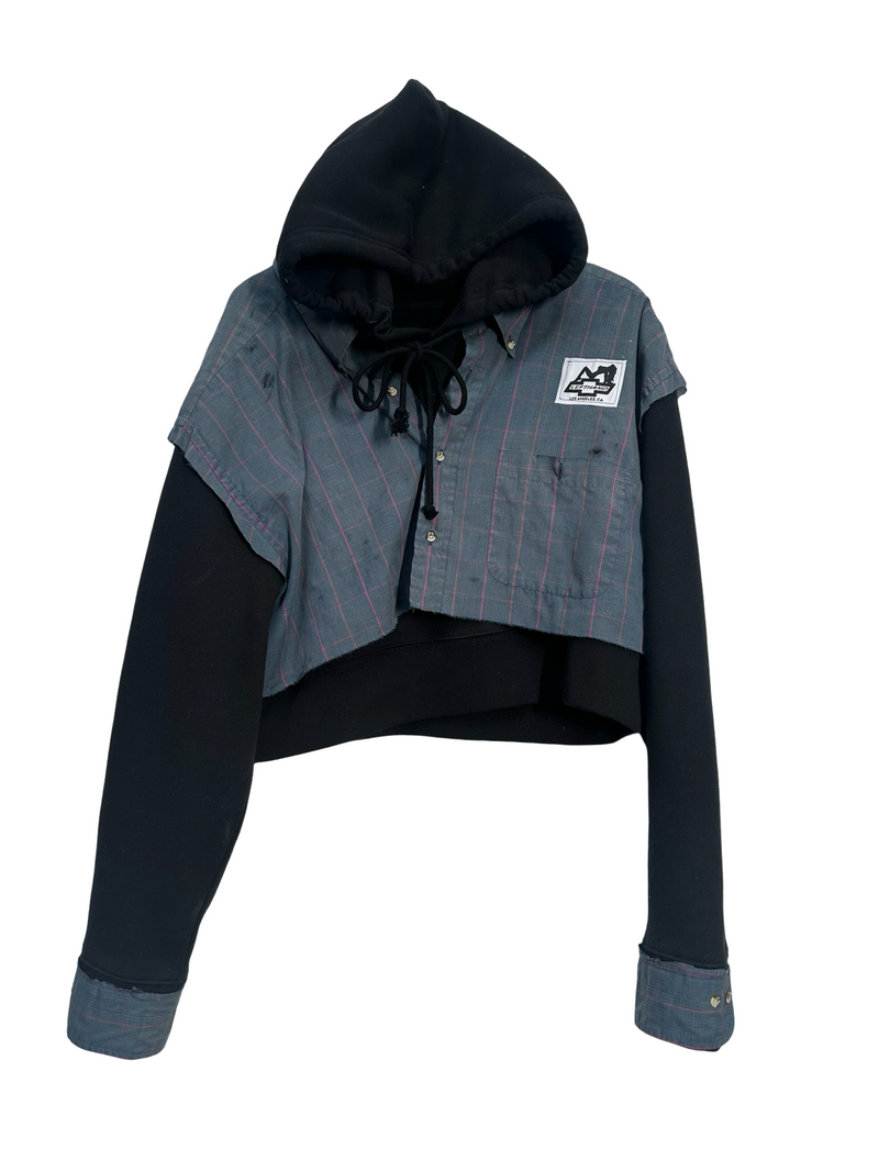 left hand mechanic cropped hoodie