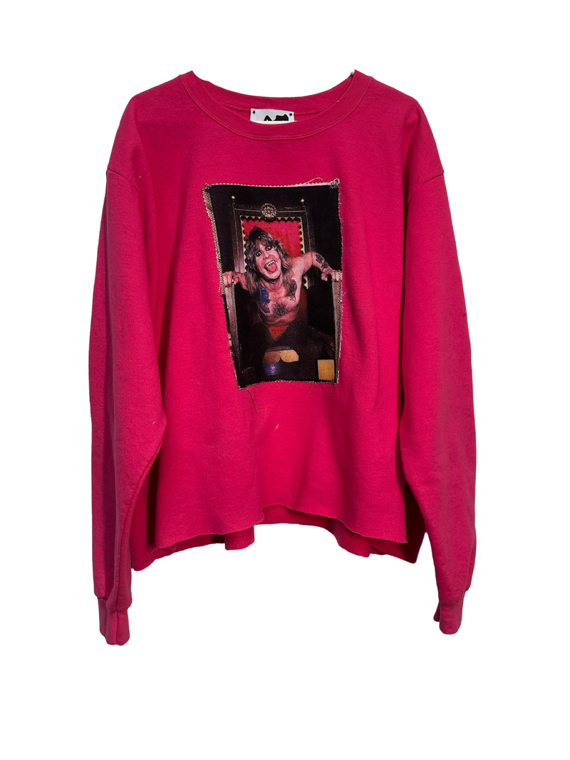 pink Ozzy crew neck