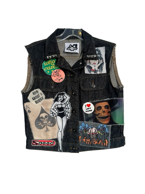 who cares denim vest