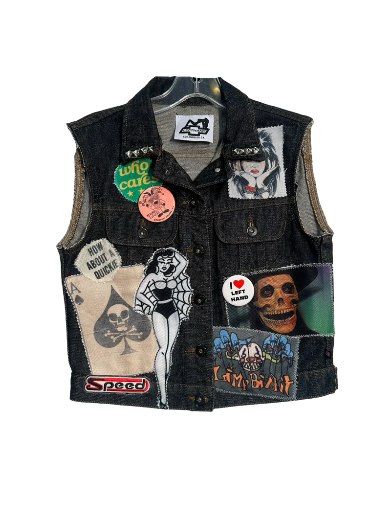 who cares denim vest