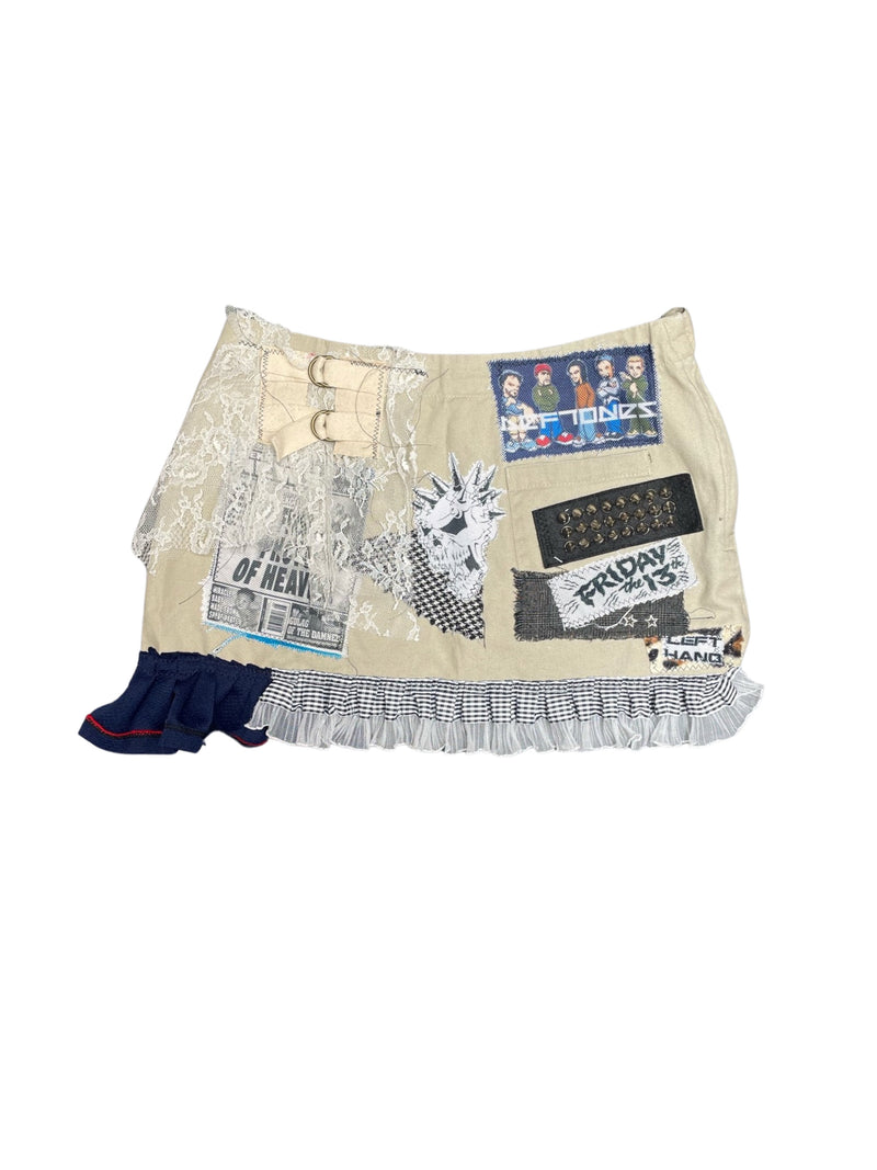 khaki d3fton3s mini skirt