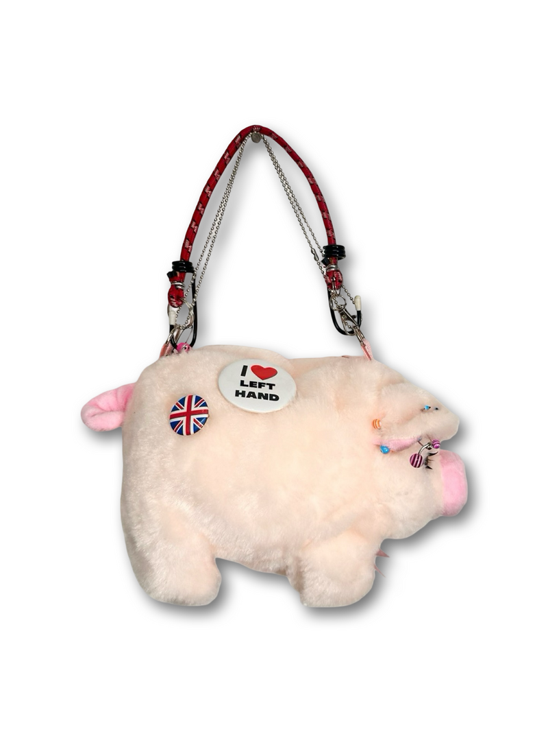 pink piggy bungee purse
