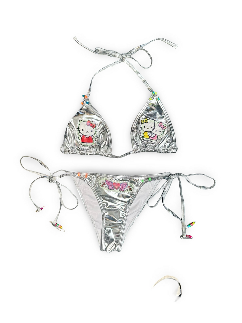silver hello kitty bikini
