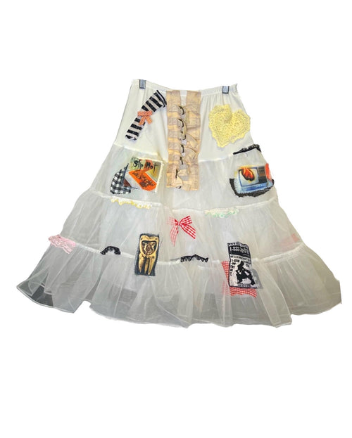 happy ending white buckle up petticoat
