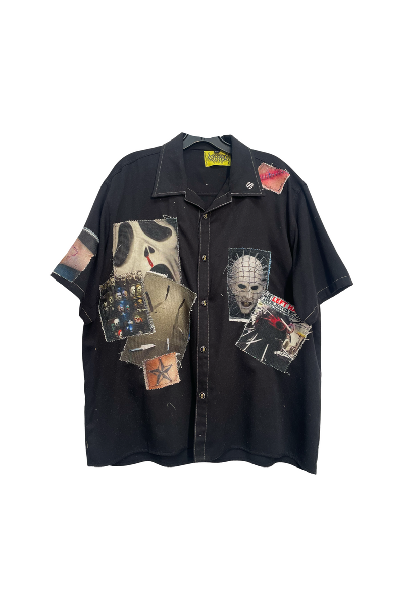 black $$$ horror button up