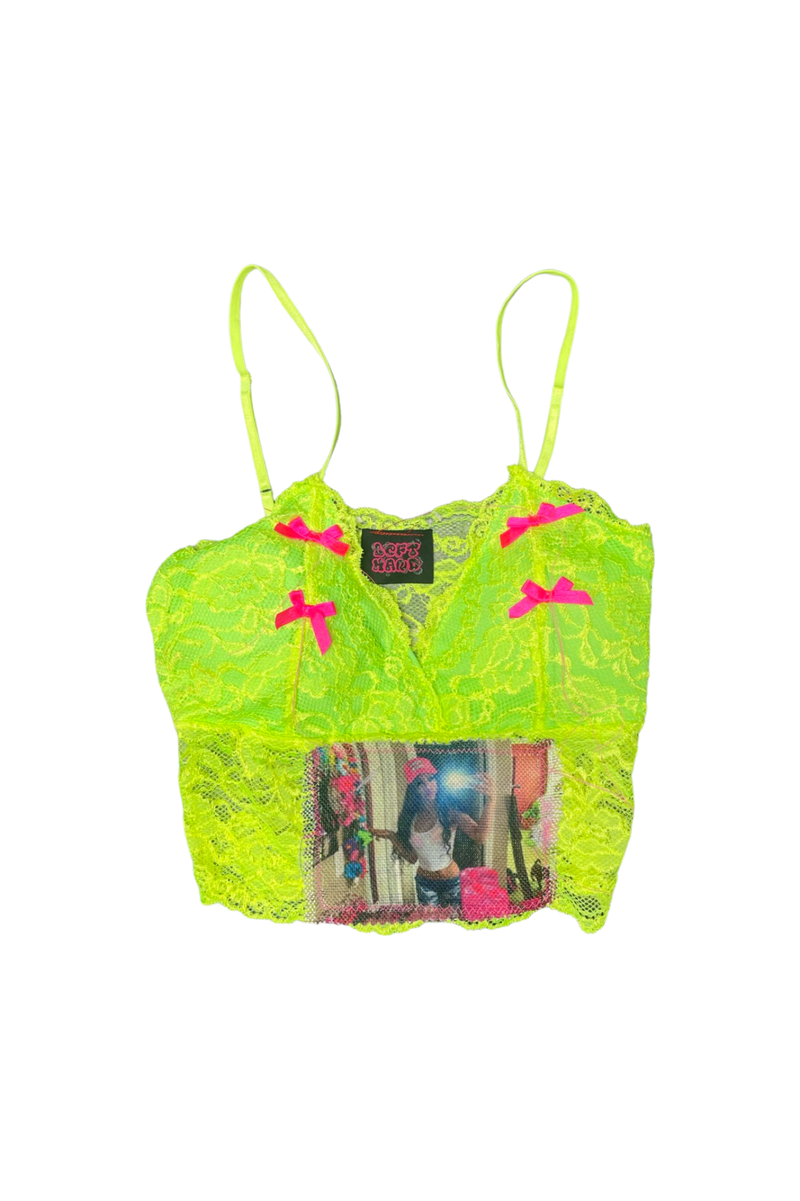 neon green lace tops