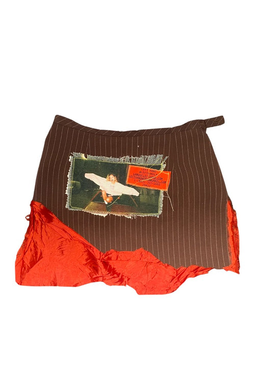 Tommy~ julie world brown exposed lining mini skirt