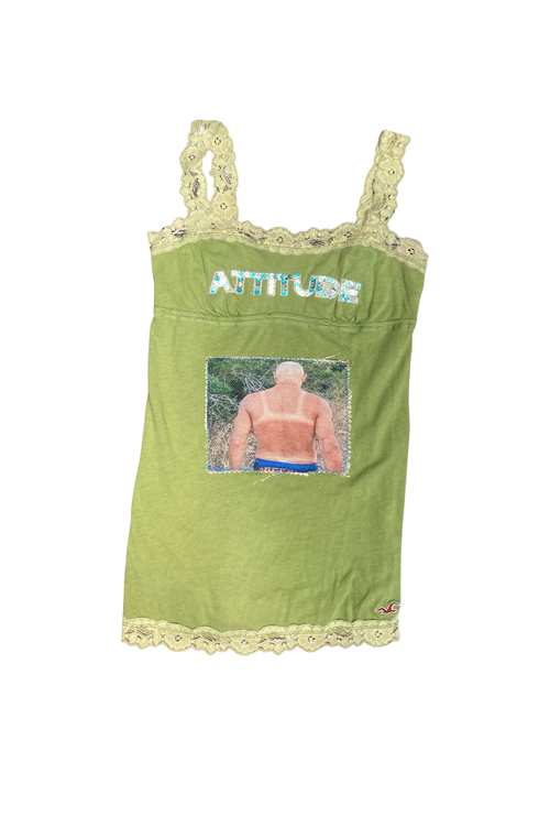 green Abercrombie attitude tank