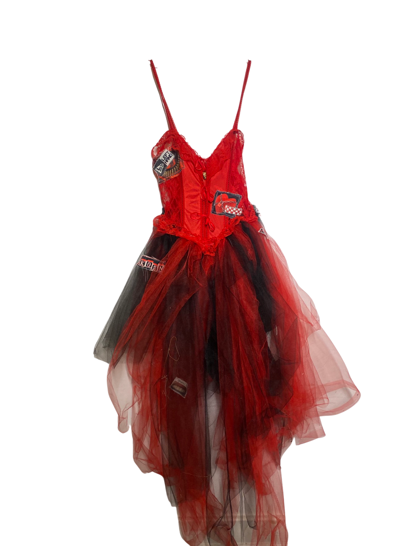 red n black princess tutu dress