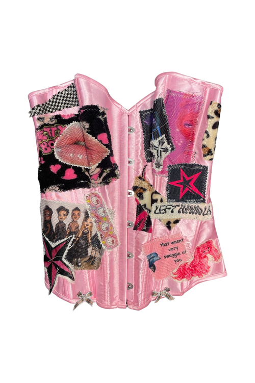 pink wasn't v swaggie of u corset