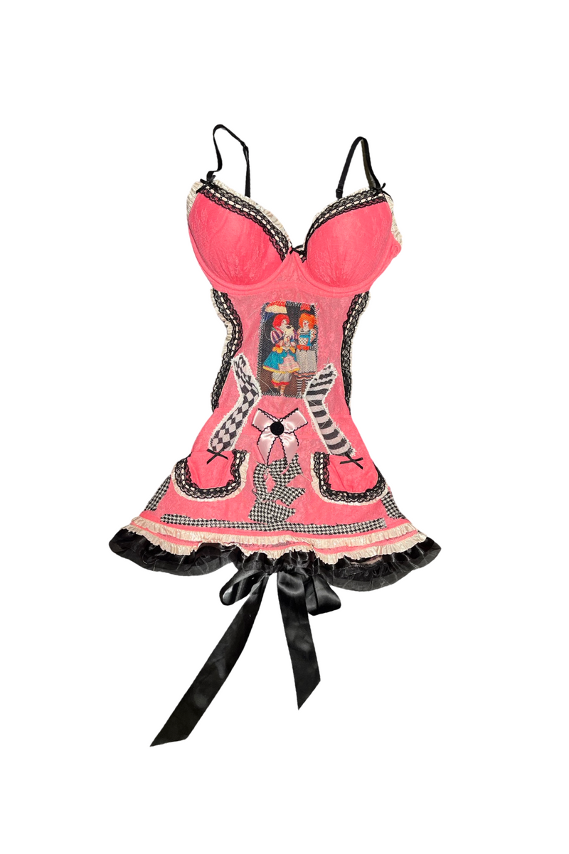 happy ending pink clown maid top lefthandla happy ending pink clown maid top lefthandla