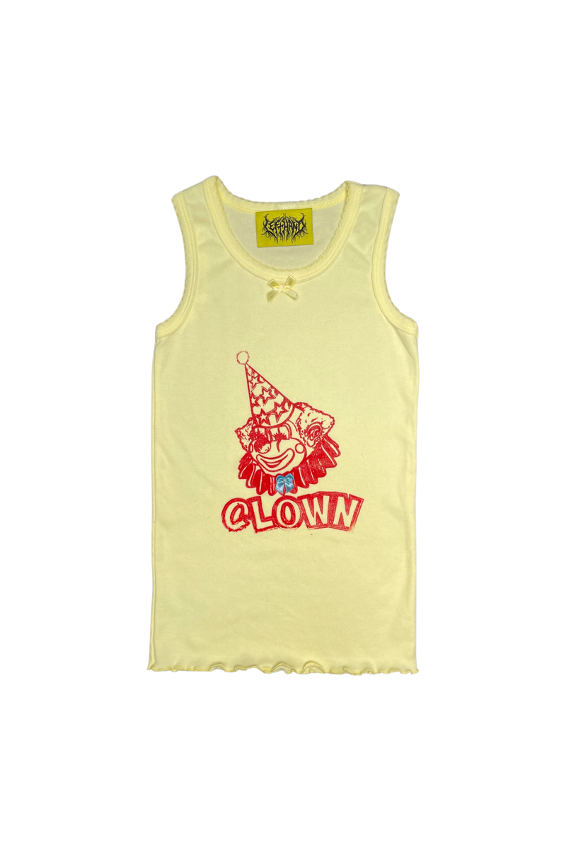 yellow + red clown tank