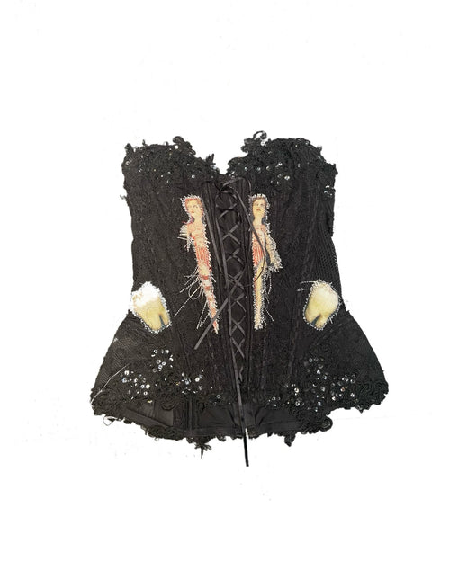 jane's toothy sequined corset