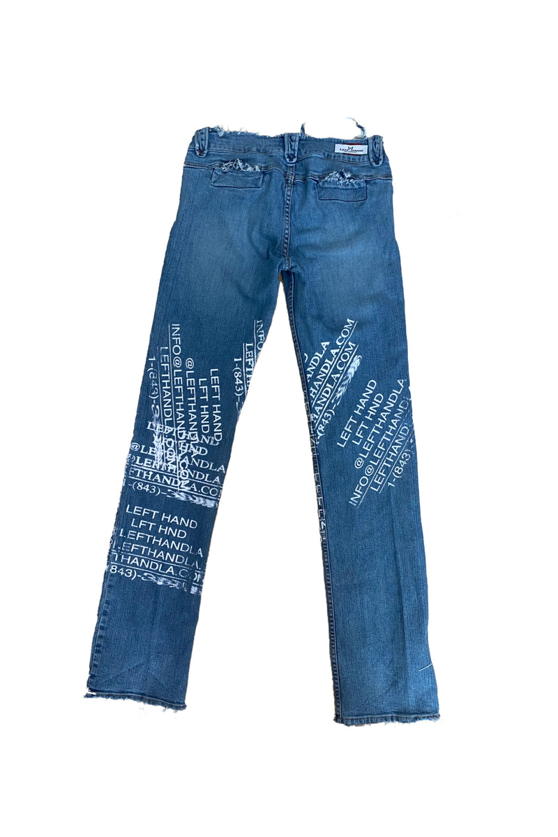 Low rise logo jeans