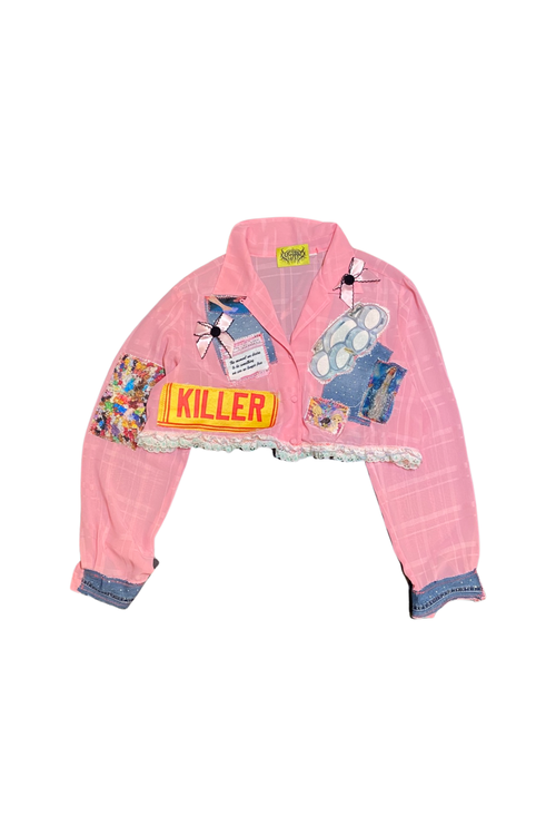 pink KILLER cropped blouse